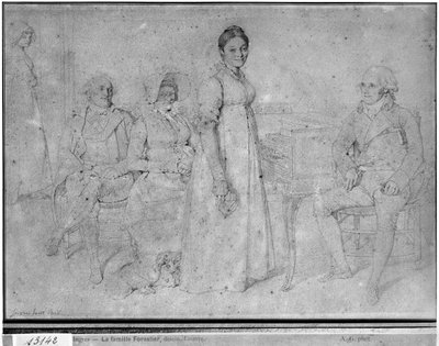 La Famille Forestier, 1806 (graphite sur papier) - Jean Auguste Dominique Ingres
